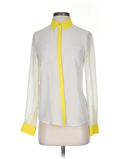 Pre-owned Armani Exchange Long Sleeve Blouse In Yellow