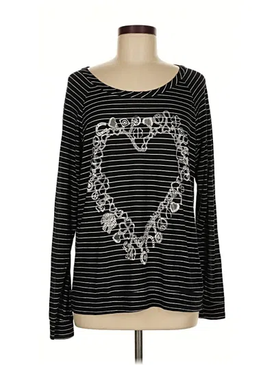 Pre-owned Lauren Moshi Long Sleeve T-shirt In Black