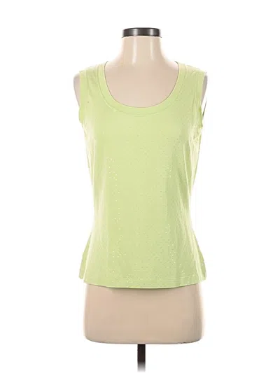 Pre-owned St John Tank Top Green Square Neckline Tops