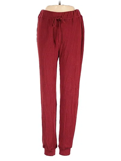 Pre-owned Carbon38 Casual Pants In Burgundy