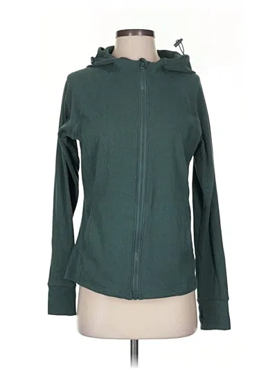 Pre-owned Assorted Brands Zip Up Hoodie In Green