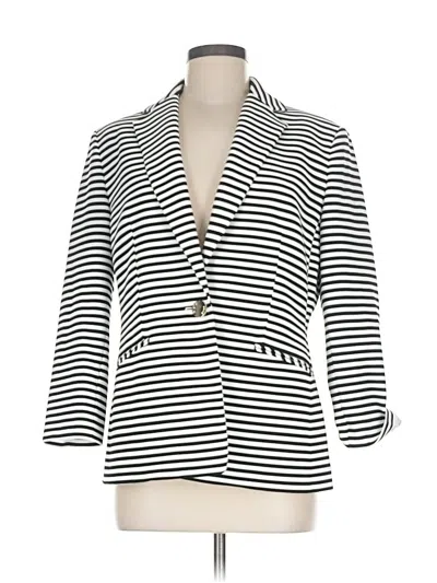 Pre-owned Anne Klein Blazer Jacket In White