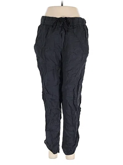 Pre-owned Caslon Linen Pants In Black