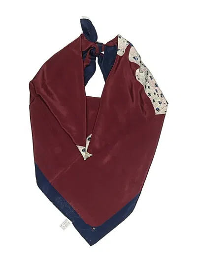 Pre-owned Cartier Silk Scarf In Burgundy