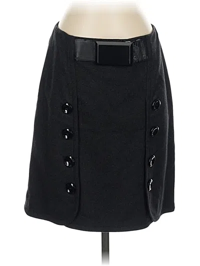 Pre-owned Per Se By Carlisle Wool Skirt In Black