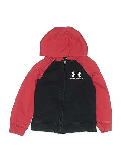 Pre-owned Under Armour Kids' Zip Up Hoodie In Red