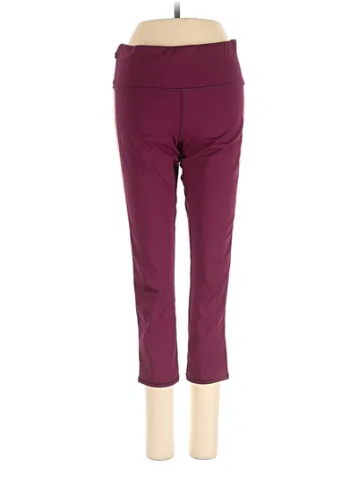 Pre-owned Athleta Active Pants In Burgundy