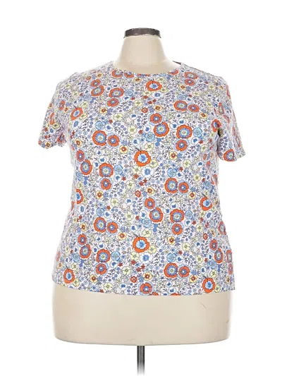 Pre-owned Talbots Short Sleeve Polo Shirt In White