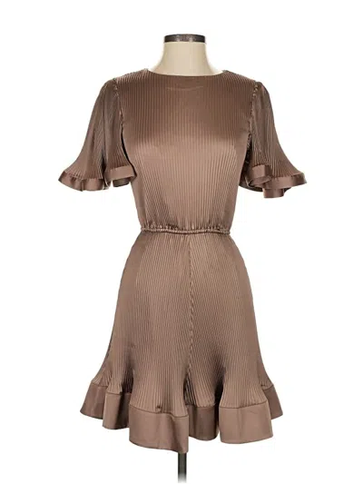 Pre-owned Milly Cocktail Dress In Brown
