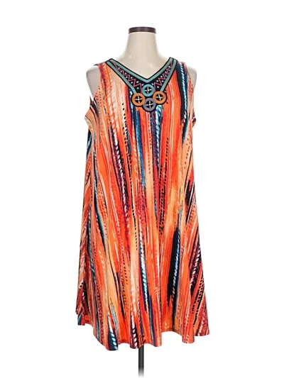 Chelsea & Theodore Casual Dress In Orange