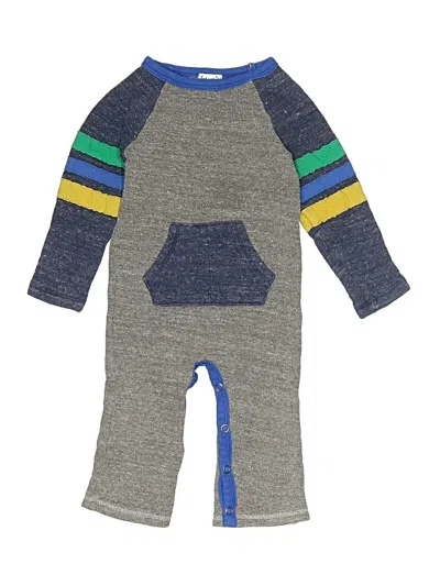 Pre-owned Splendid Kids' Long Sleeve Onesie In Gray