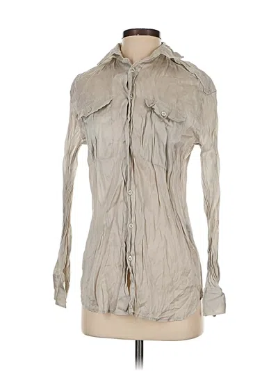 Pre-owned Ralph Lauren Long Sleeve Blouse In Gray