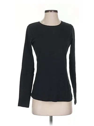 Pre-owned Banana Republic Long Sleeve T-shirt In Black