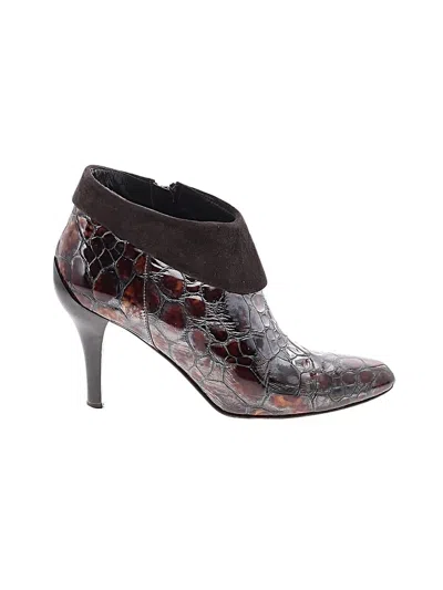 Pre-owned Donald J Pliner Ankle Boots In Brown