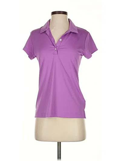 Pre-owned Adidas Originals Short Sleeve Polo Shirt In Purple