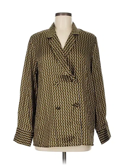 Pre-owned Banana Republic Factory Store Long Sleeve Blouse In Gold