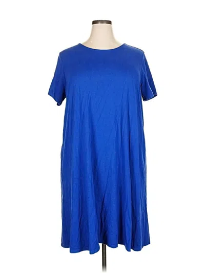 Pre-owned Jjill Casual Dress In Blue