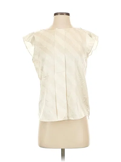 Pre-owned Tahari By Asl Sleeveless Blouse In White