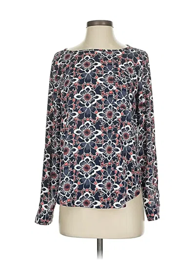 Pre-owned Ann Taylor Loft Long Sleeve Blouse In Blue