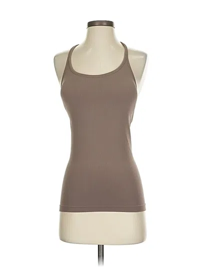 Pre-owned Athleta Tank Top Brown Halter Neckline Tops