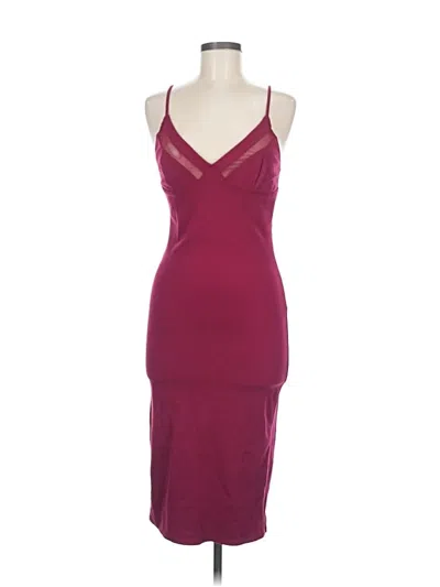 Pre-owned Forever 21 Cocktail Dress In Burgundy