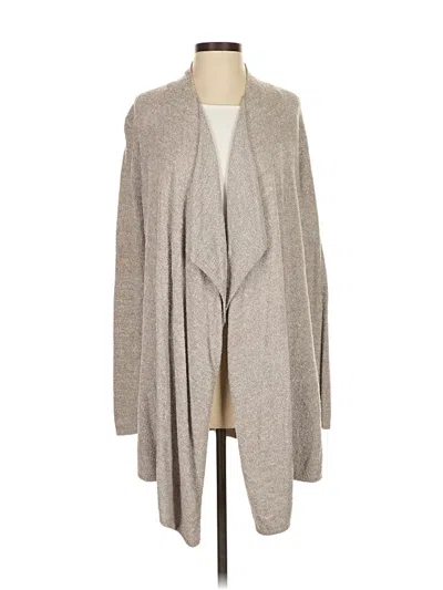 Pre-owned Barefoot Dreams Cozychic Lite Cardigan Sweater In Gray