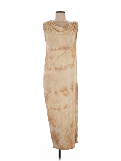 Pre-owned Enza Costa Casual Dress In Brown