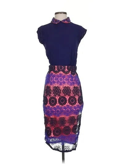 Pre-owned French Connection Cocktail Dress In Purple