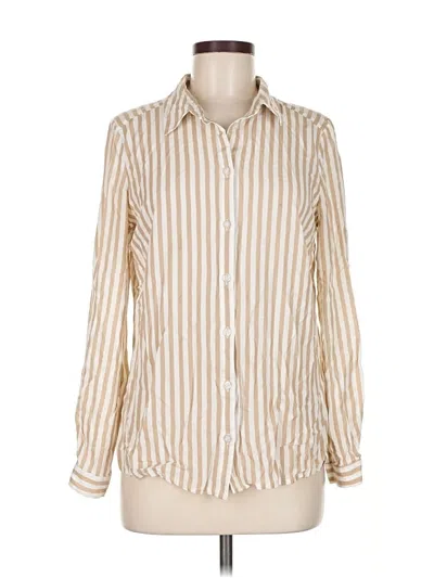 Pre-owned Fdj Long Sleeve Button Down Shirt In White