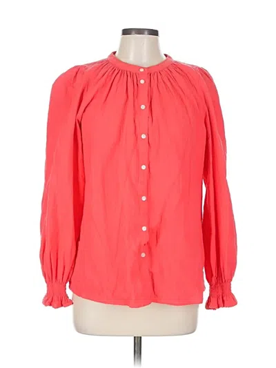 Pre-owned Boden Long Sleeve Blouse In Red
