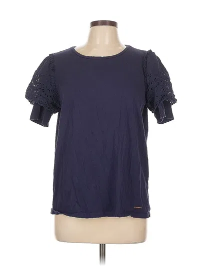 Pre-owned Anne Klein Short Sleeve T-shirt In Blue