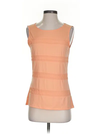 Pre-owned Dkny Tank Top Orange Strapless Neckline Tops