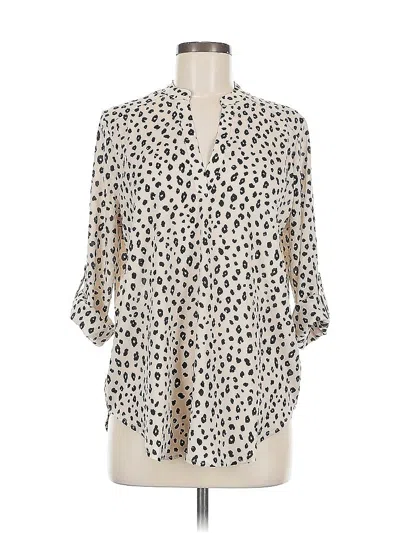 Pre-owned Lush 3/4 Sleeve Blouse In White