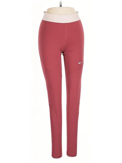Pre-owned Nike Active Pants In Red