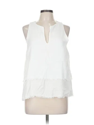 Pre-owned Lola And Sophie Tank Top White Halter Neckline Tops