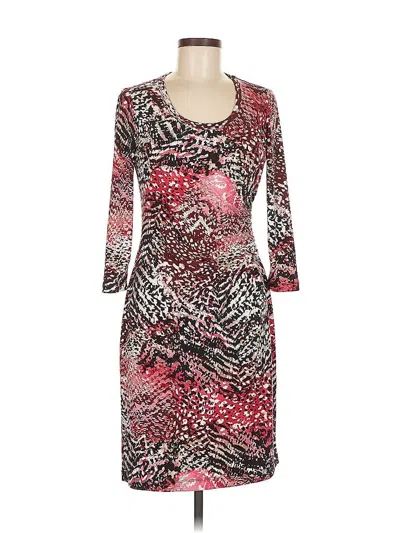 Pre-owned Calvin Klein Casual Dress In Burgundy