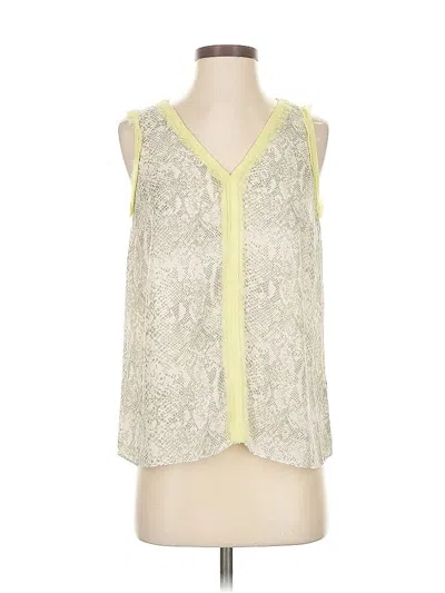 Pre-owned Cece Sleeveless Blouse In Yellow