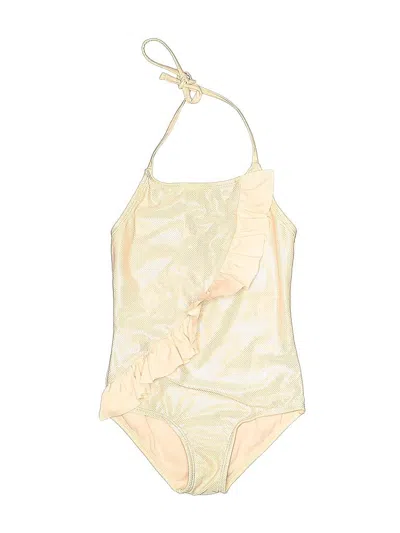 Pre-owned Cat & Jack Kids' One Piece Swimsuit In Gold