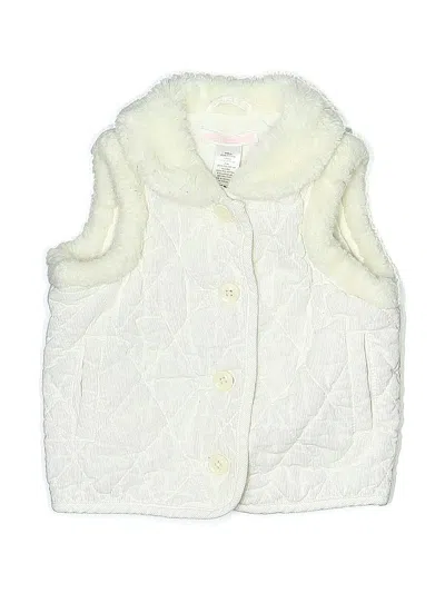 Pre-owned Janie And Jack Babies' Faux Fur Vest In White