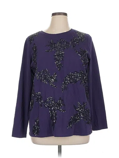 Pre-owned Chico's Long Sleeve T-shirt In Purple