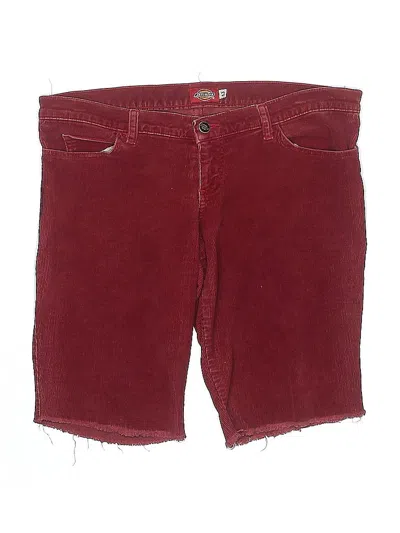 Pre-owned Dickies Denim Shorts In Burgundy
