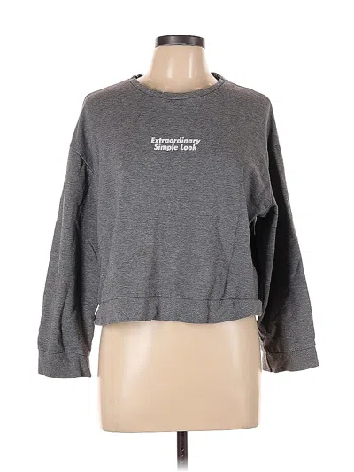 Pre-owned Zara Sweatshirt In Gray