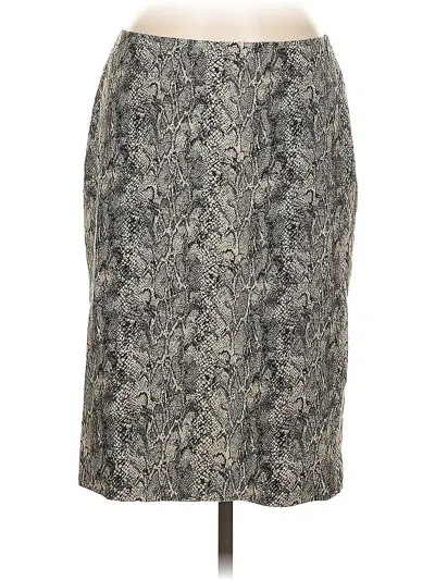 Pre-owned Talbots Formal Skirt In Gray