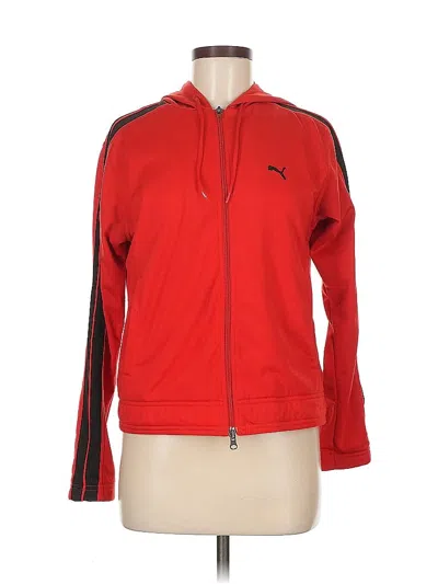 Pre-owned Puma Zip Up Hoodie In Red