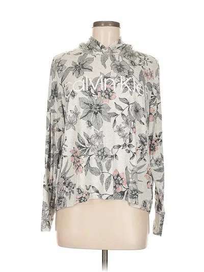 Pre-owned Calvin Klein Performance Long Sleeve Turtleneck In Silver