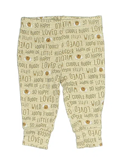 Pre-owned Child Of Mine By Carter's Babies' Khaki Pant In Gold