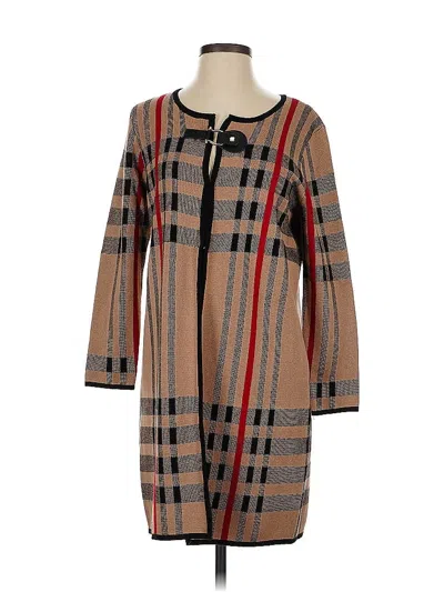 Pre-owned Anne Klein Cardigan Sweater In Brown