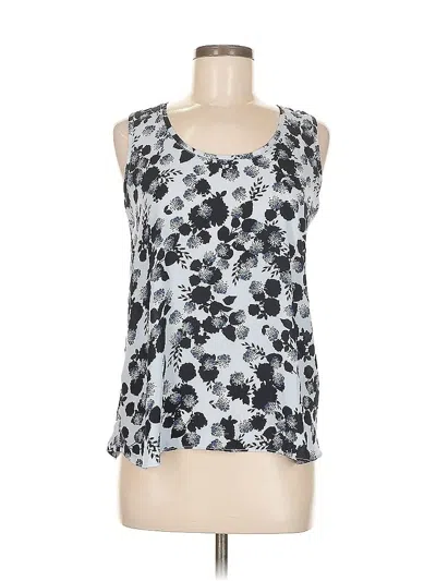 Pre-owned Ann Taylor Loft Sleeveless Top Silver Scoop Neck Tops