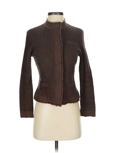 Pre-owned Talbots Cardigan Sweater In Brown