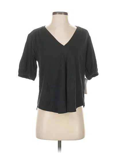 Pre-owned Nation Ltd. By Jen Menchaca Short Sleeve Blouse In Black